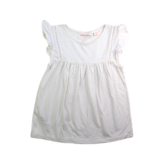 A White Sleeveless Tops from Country Road in size 4T for girl. (Front View)