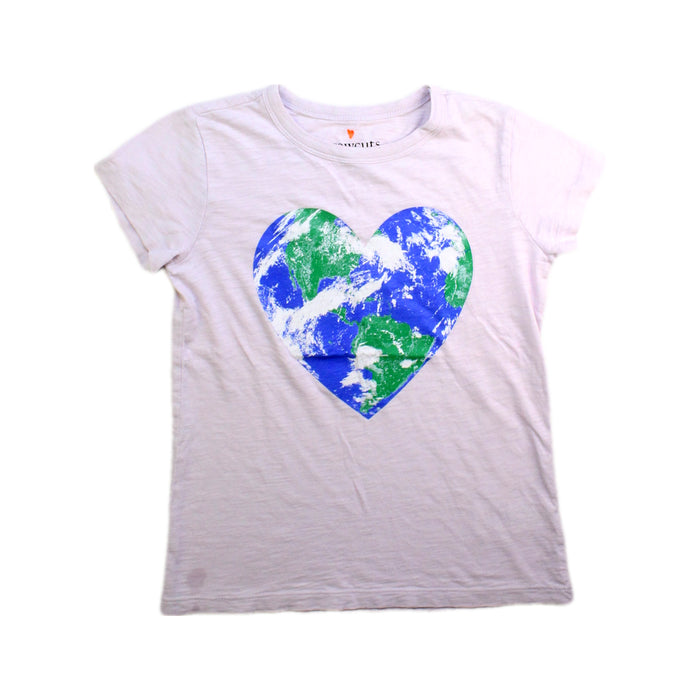 A White Short Sleeve T Shirts from Crewcuts in size 6T for girl. (Front View)