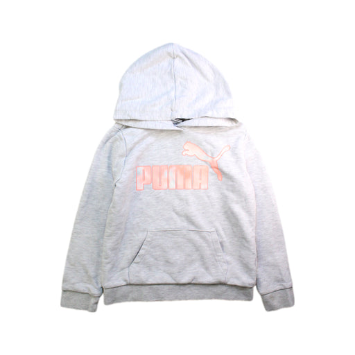 A Grey Hooded Sweatshirts from Puma in size 7Y for girl. (Front View)