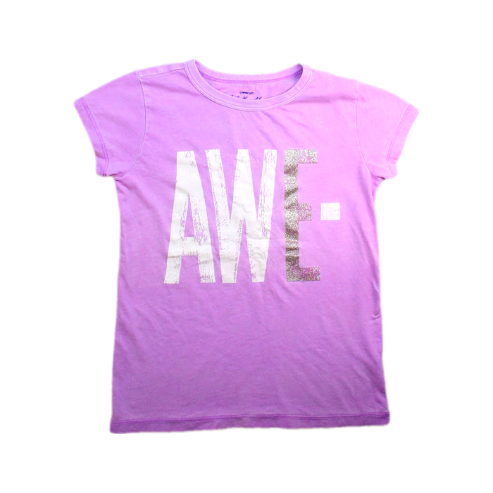 A Purple Short Sleeve T Shirts from Crewcuts in size 8Y for girl. (Front View)