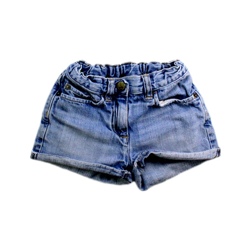A Blue Shorts from Crewcuts in size 7Y for girl. (Front View)