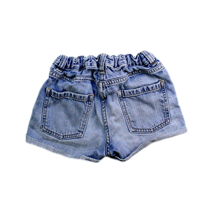 A Blue Shorts from Crewcuts in size 7Y for girl. (Back View)
