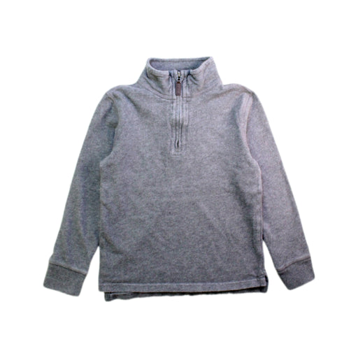 A Grey Zippered Sweatshirts from Crewcuts in size 4T for boy. (Front View)