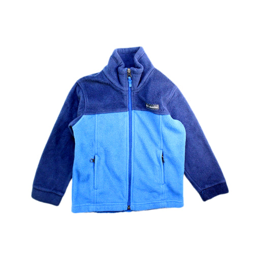 A Blue Lightweight Jackets from Columbia in size 4T for boy. (Front View)
