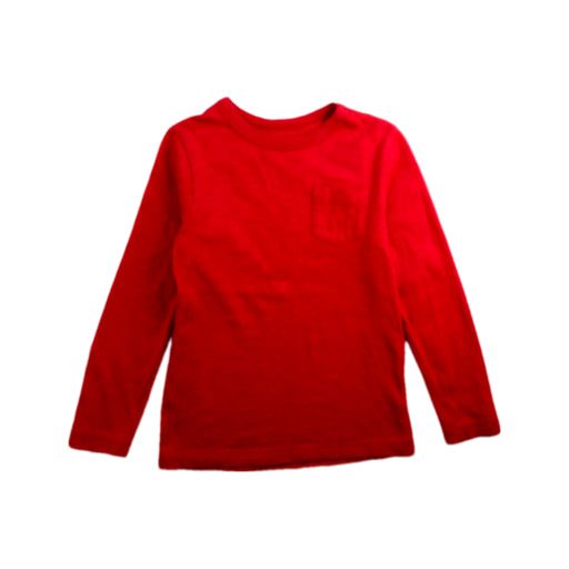A Red Long Sleeve T Shirts from Crewcuts in size 3T for boy. (Front View)