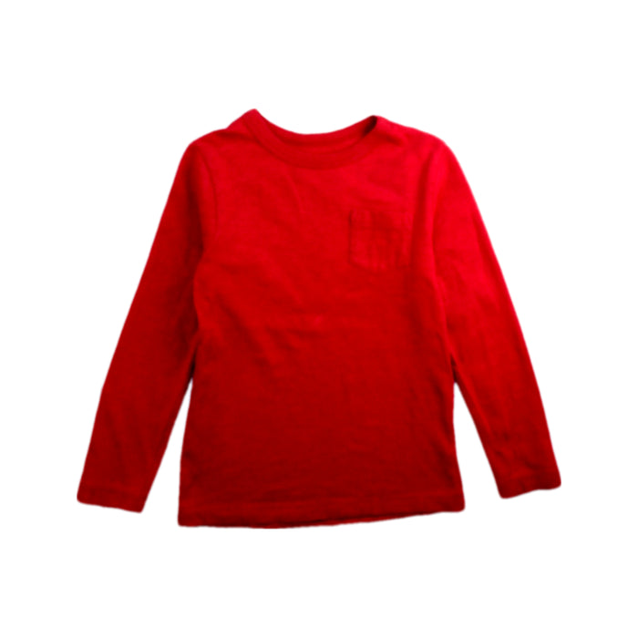 A Red Long Sleeve T Shirts from Crewcuts in size 3T for boy. (Front View)