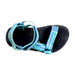 A Black Sandals from Teva in size 5T for neutral. (Front View)