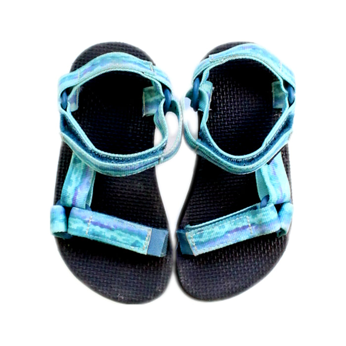 A Black Sandals from Teva in size 5T for neutral. (Back View)