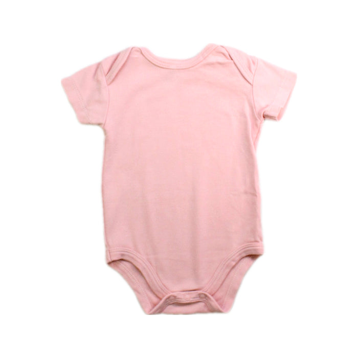 A Pink Short Sleeve Bodysuits from Mamas & Papas in size 3-6M for girl. (Front View)