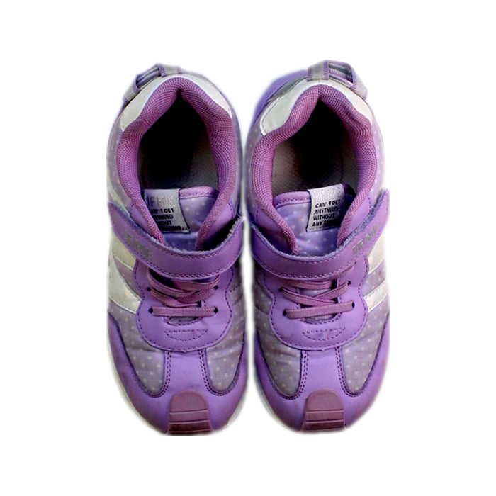 A Purple Sneakers from IFME in size 12-18M for girl. (Back View)