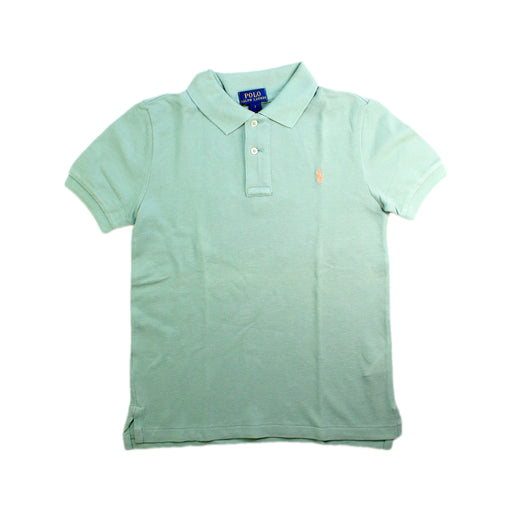 A Green Short Sleeve Polos from Polo Ralph Lauren in size 7Y for boy. (Front View)