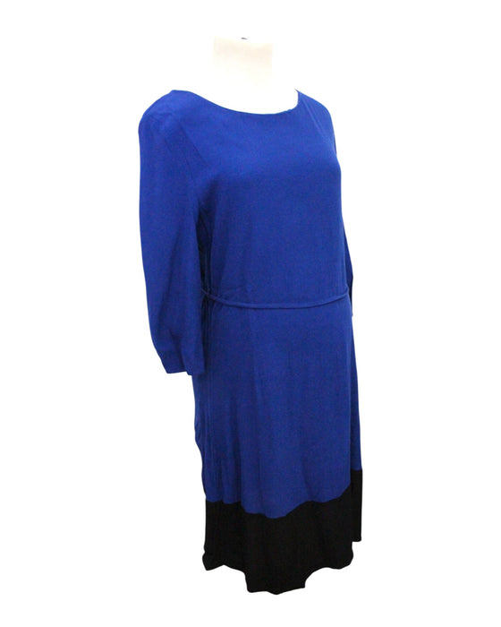 A Blue Long Sleeve Dresses from Seraphine in size Maternity-L for maternity. (Front View)