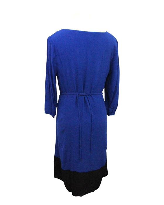A Blue Long Sleeve Dresses from Seraphine in size Maternity-L for maternity. (Back View)