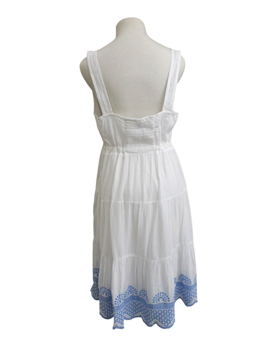A White Sleeveless Dresses from Seraphine in size Maternity-L for maternity. (Back View)