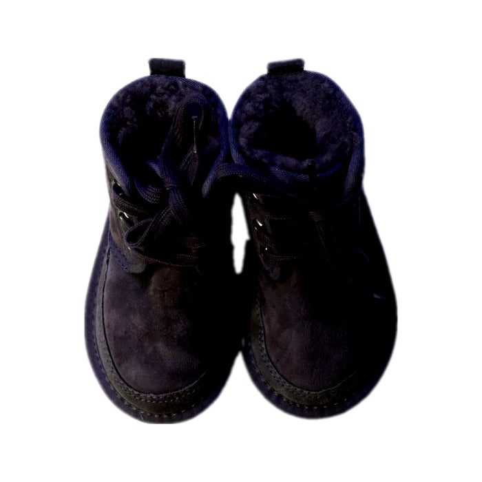A Black Casual Boots from UGG in size 4T for girl. (Back View)