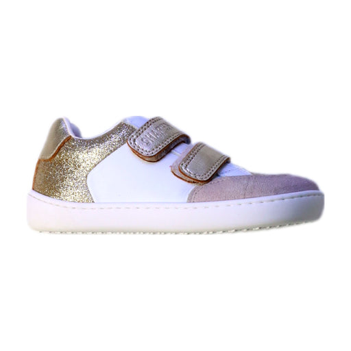A Gold Sneakers from Shapen in size 4T for girl. (Front View)