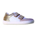 A Gold Sneakers from Shapen in size 4T for girl. (Front View)