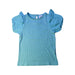 A Blue Short Sleeve Tops from Janie & Jack in size 7Y for girl. (Front View)