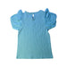 A Blue Short Sleeve Tops from Janie & Jack in size 7Y for girl. (Back View)