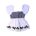 A White Sleeveless Tops from Janie & Jack in size 4T for girl. (Front View)