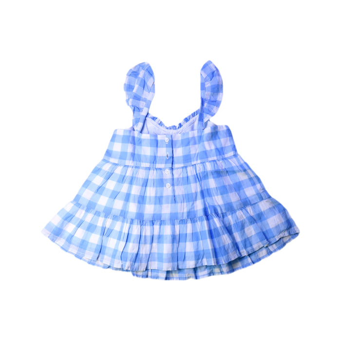A Blue Sleeveless Tops from Janie & Jack in size 6T for girl. (Back View)
