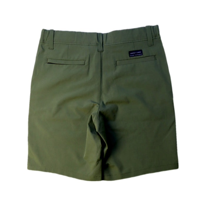 A Green Shorts from Janie & Jack in size 8Y for boy. (Back View)