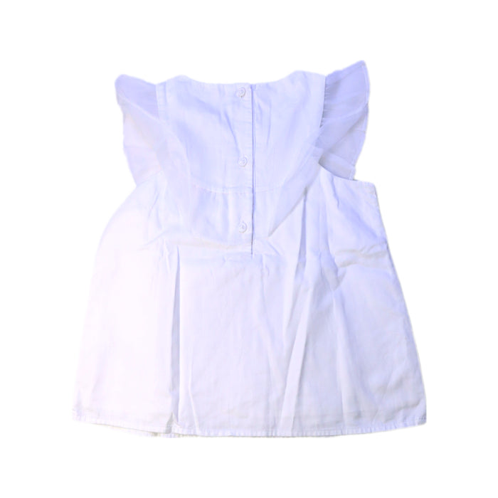 A White Sleeveless Tops from Janie & Jack in size 5T for girl. (Back View)