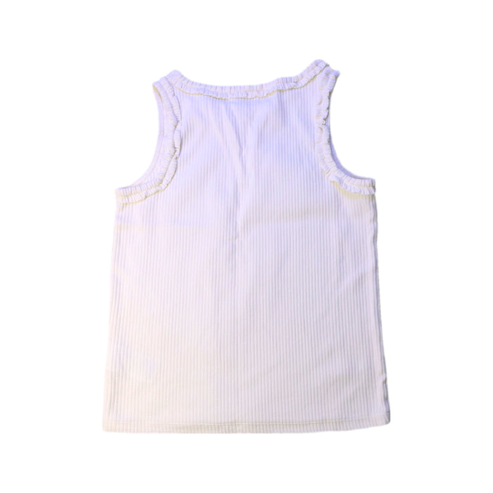 A White Sleeveless Tops from Crewcuts in size 6T for girl. (Back View)
