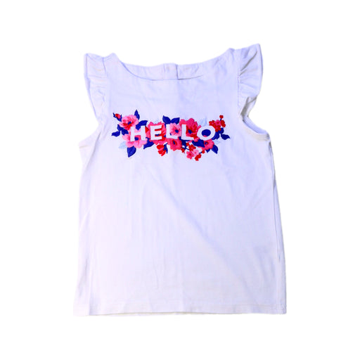 A White Sleeveless Tops from Janie & Jack in size 5T for girl. (Front View)