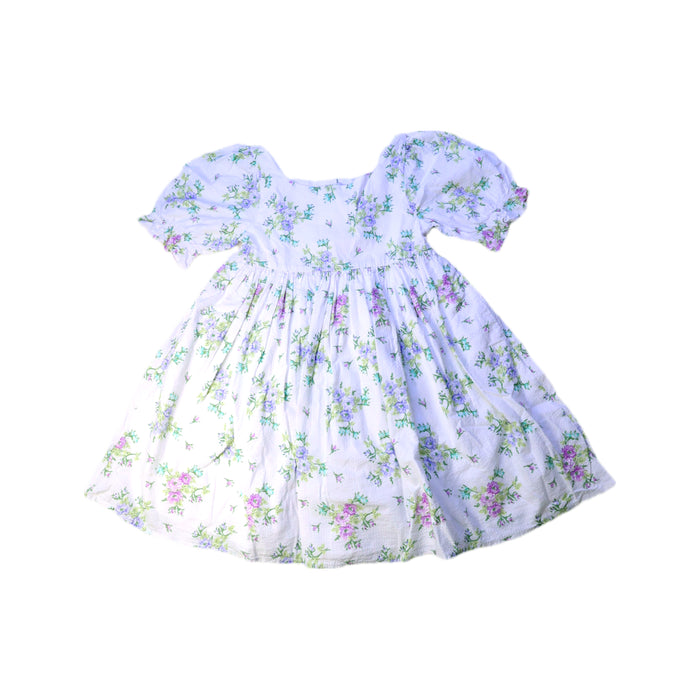 A White Short Sleeve Dresses from Janie & Jack in size 7Y for girl. (Front View)