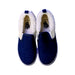 A Blue Slip Ons from Vans in size 7Y for neutral. (Back View)