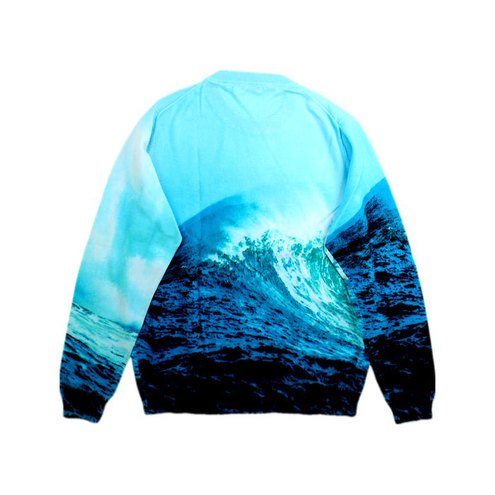 A Blue Crewneck Sweatshirts from SUN68 in size 8Y for boy. (Back View)