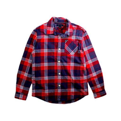 A Red Long Sleeve Shirts from Tommy Hilfiger in size 8Y for boy. (Front View)