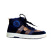 A Blue Sneakers from Geox in size 7Y for boy. (Front View)