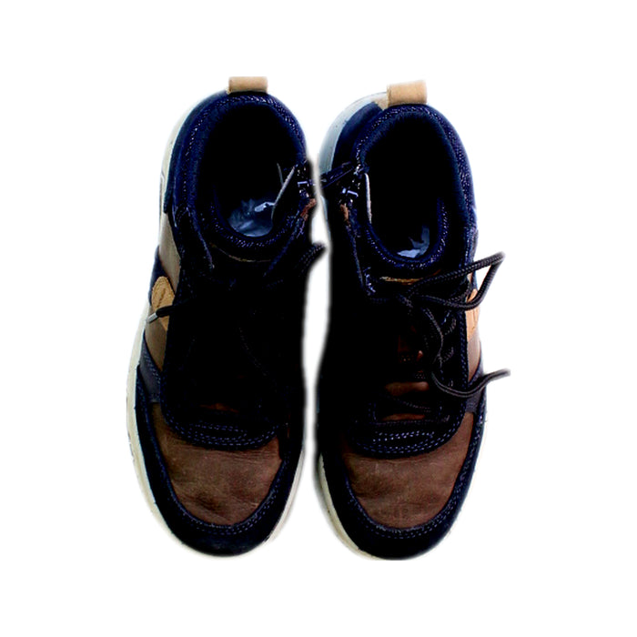 A Blue Sneakers from Geox in size 7Y for boy. (Back View)