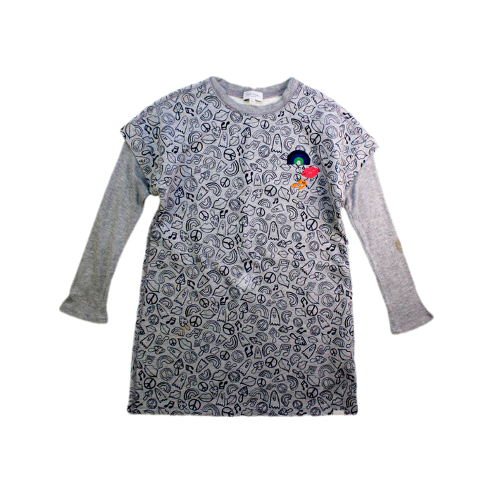 A Grey Long Sleeve Dresses from Paul Smith in size 5T for girl. (Front View)