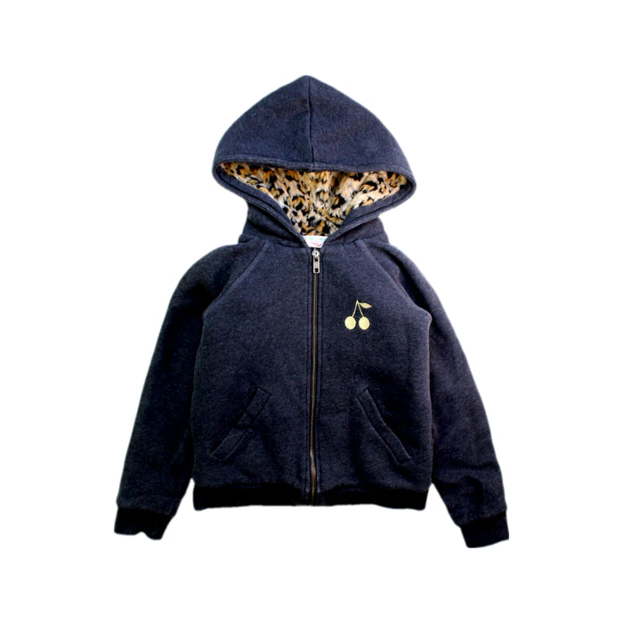 A Navy Zippered Sweatshirts from Bonpoint in size 8Y for girl. (Front View)