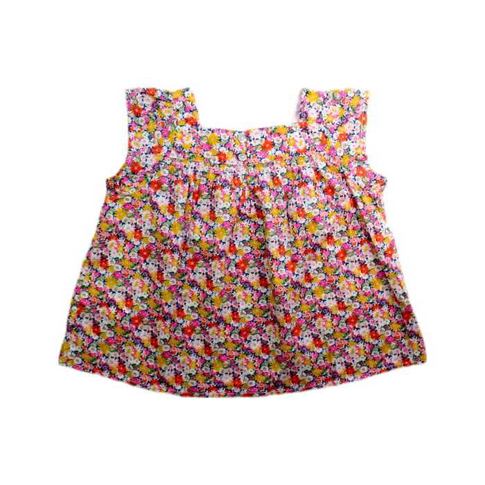 A Multicolour Sleeveless Tops from Bonton in size 4T for girl. (Back View)