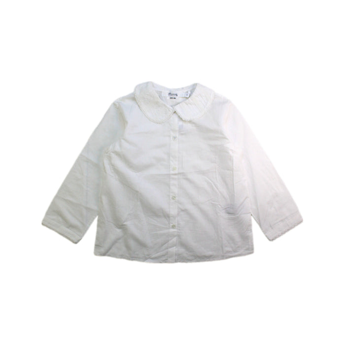 A White Long Sleeve Shirts from Bonpoint in size 4T for girl. (Front View)