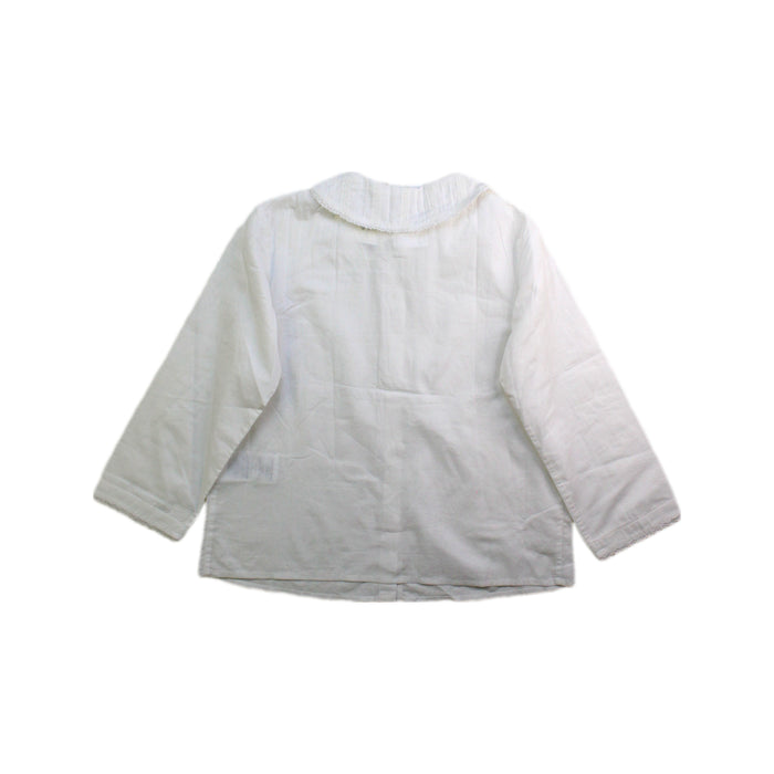A White Long Sleeve Shirts from Bonpoint in size 4T for girl. (Back View)
