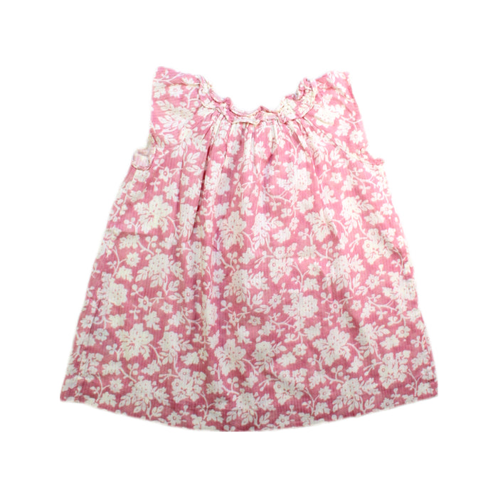A Pink Sleeveless Dresses from Bonpoint in size 6-12M for girl. (Back View)
