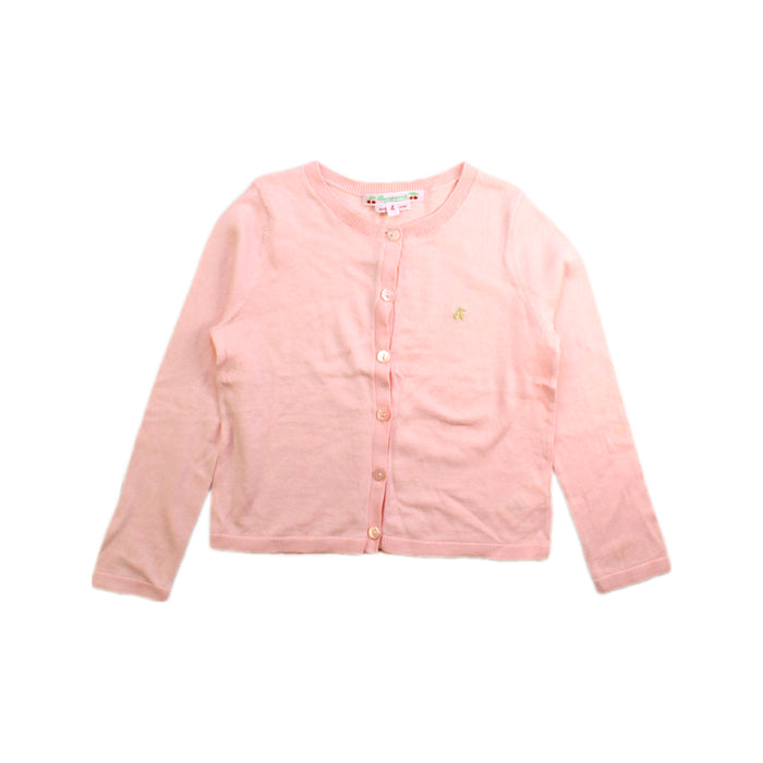 A Pink Cardigans from Bonpoint in size 4T for girl. (Front View)