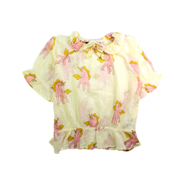 A Pink Short Sleeve Tops from Mini Rodini in size 8Y for girl. (Front View)