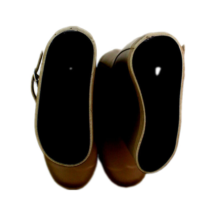 A Brown Rain Boots from Hunter in size 7Y for girl. (Back View)