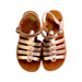 A Metallic Sandals from Pom d’Api in size 7Y for girl. (Back View)