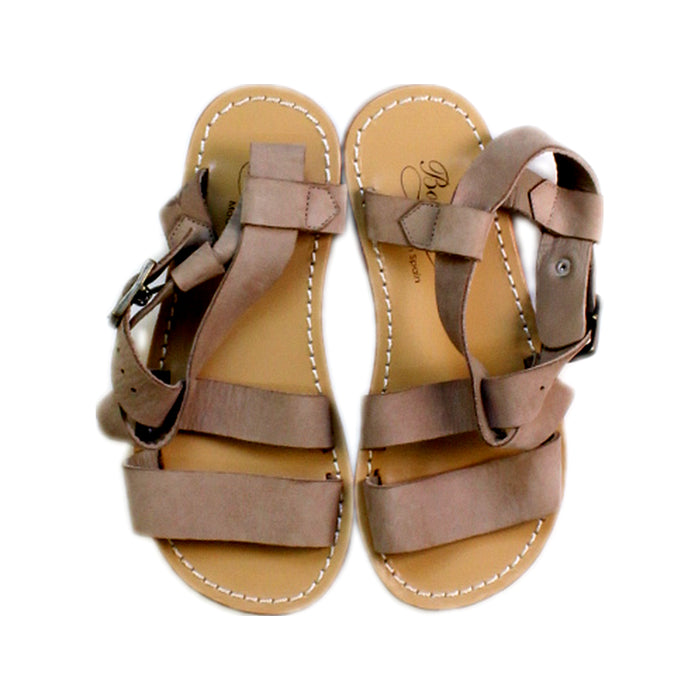 A Beige Sandals from Bonpoint in size 6T for girl. (Back View)