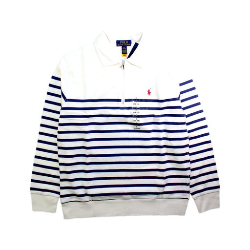 A White Zippered Sweatshirts from Polo Ralph Lauren in size 14Y for boy. (Front View)