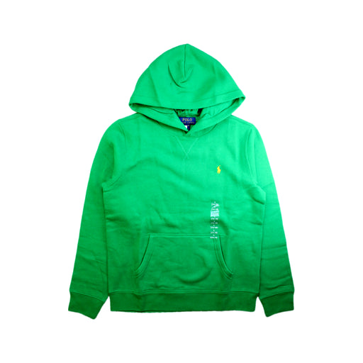 A Green Hooded Sweatshirts from Polo Ralph Lauren in size 14Y for boy. (Front View)