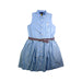 A Blue Sleeveless Dresses from Polo Ralph Lauren in size 12Y for girl. (Front View)
