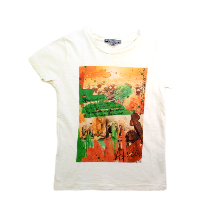 A White Short Sleeve T Shirts from Bonpoint in size 4T for neutral. (Front View)